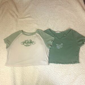Green T-Shirts Set